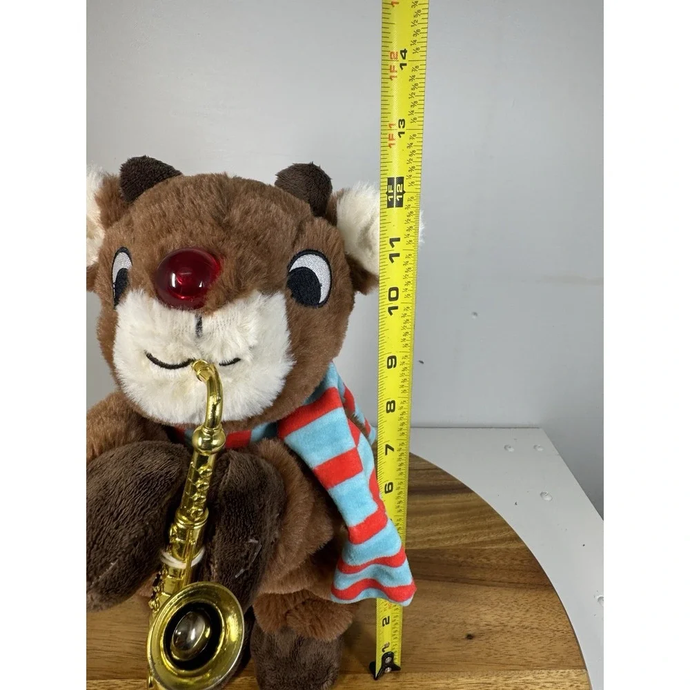 Dandee‎ Rudolph Saxophone Plush Toy Nose Lights Up, Plays Entire Song-See Video